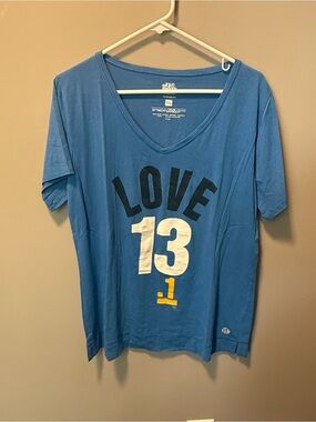 Blue 'LOVE 13' Raw Threads V-Neck Tee - XXL